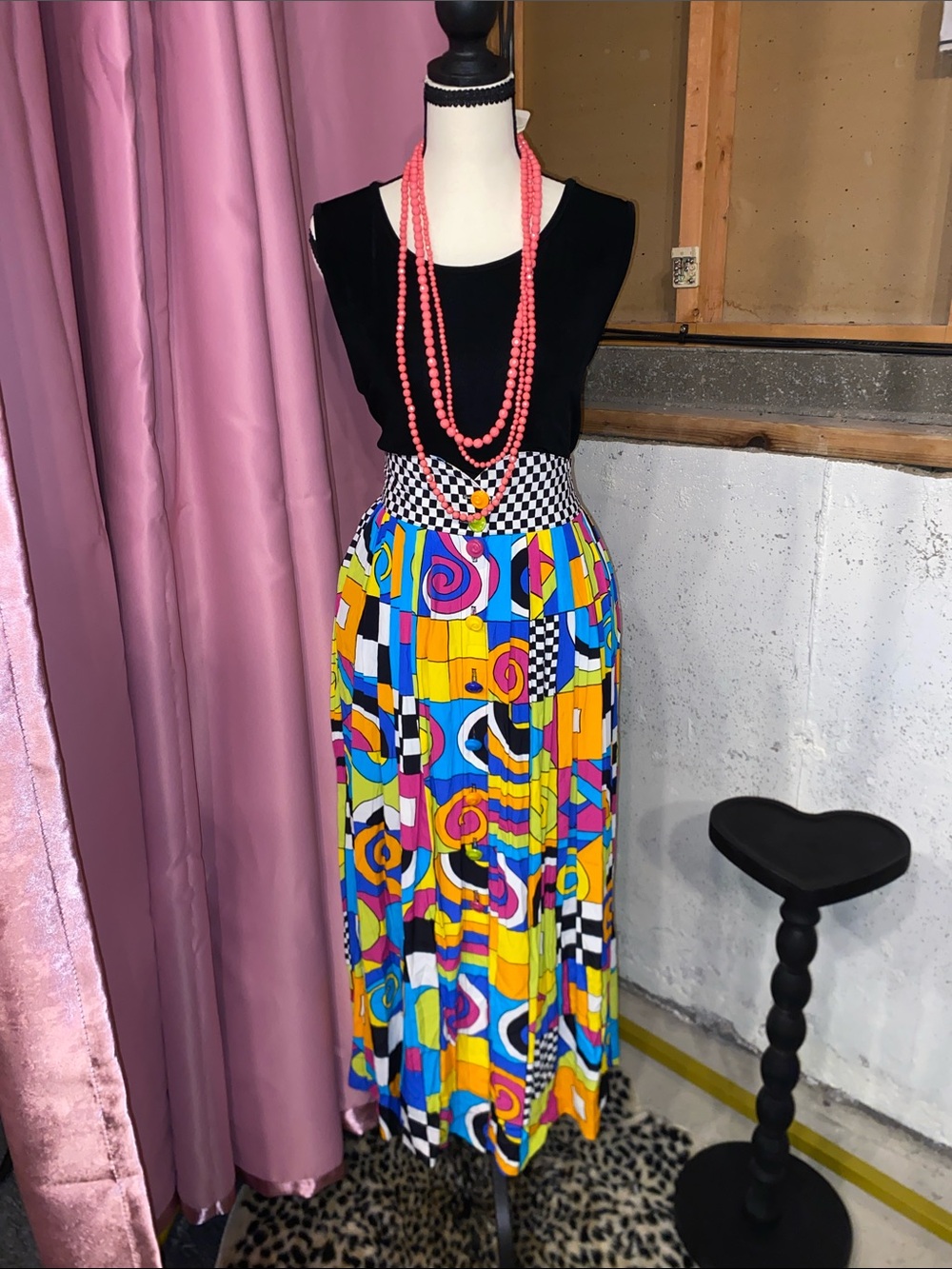 Platinum Colorful Geometric Multi-Color Vintage Skirt